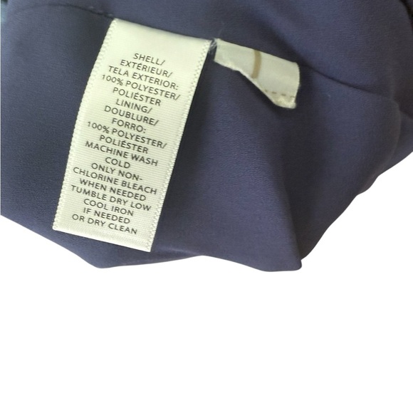 Ann Taylor Loft Purple Blue Floral Bell Flare Sleeve Shift Dress Size 12P - Picture 4 of 6